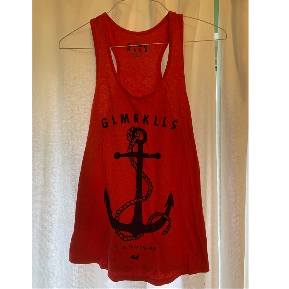 Glamour Kills Pink Be My Anchor Tank Top